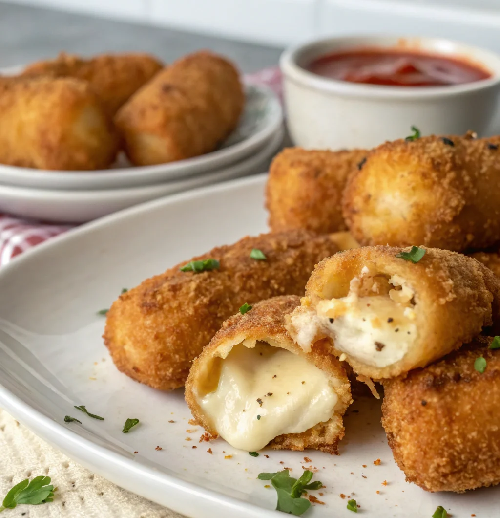 Bacon Cheeseburger Loaded Mozzarella Stick Bombs