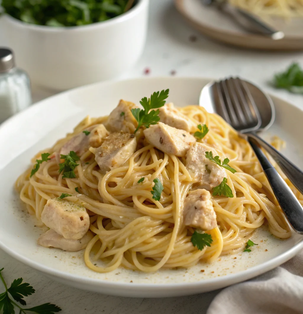 Chicken Spaghetti – Cheesy Family Favorite