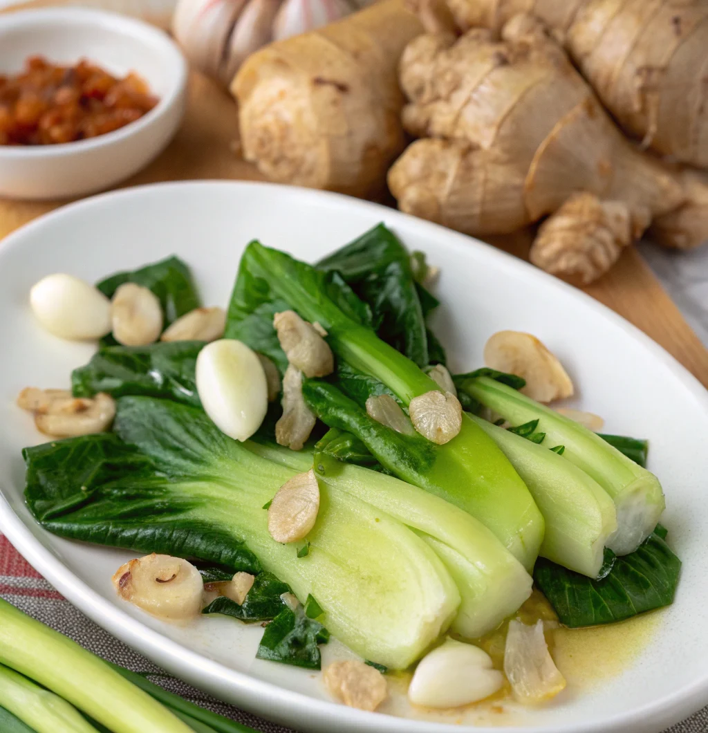 Ginger Garlic Bok Choy – Easy Healthy Side