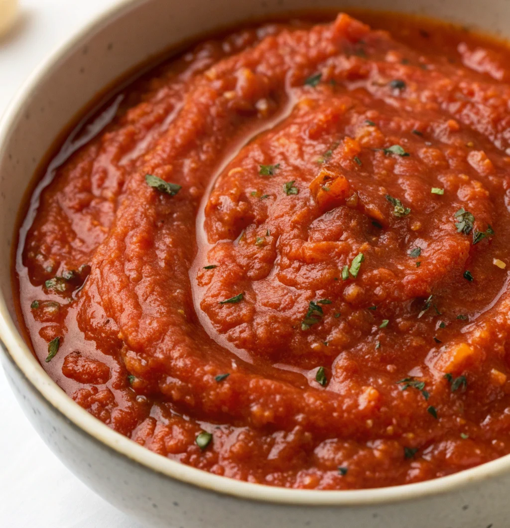 Homemade Pizza Sauce with Bold Tomato Flavor