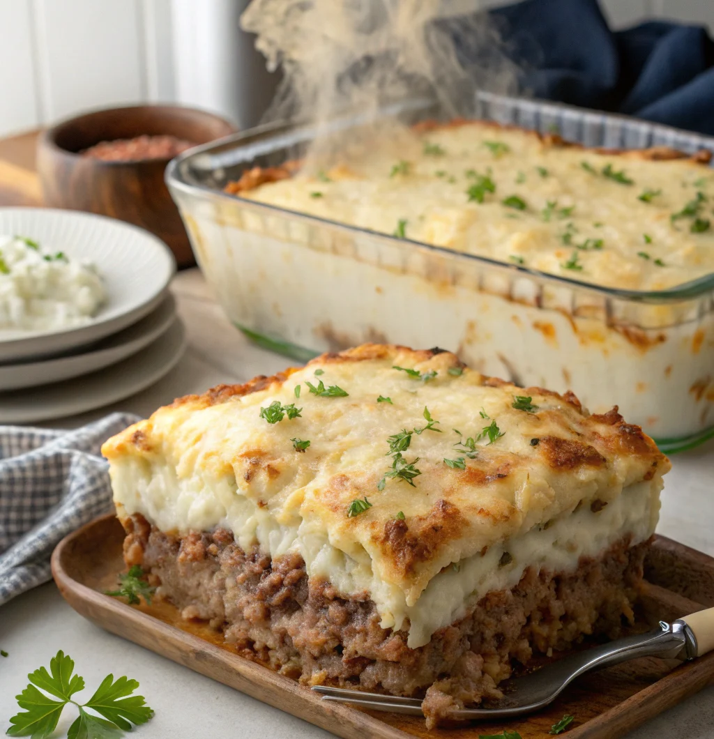 Mashed Potato Meatloaf Casserole