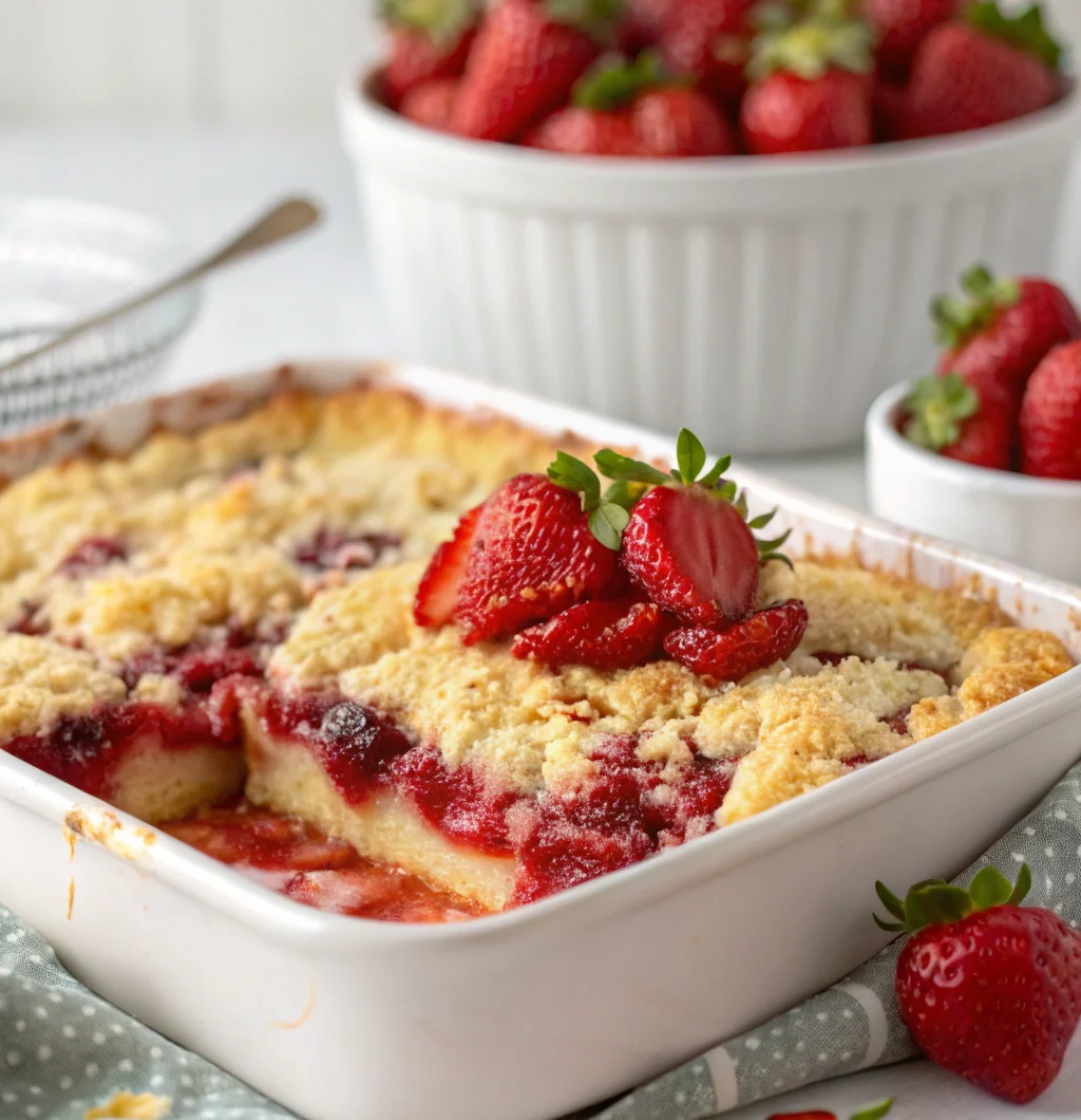 Strawberry Cheesecake Dump Cake – Easy Dessert