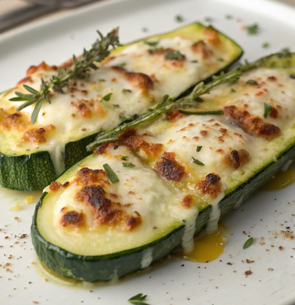 Cheesy Baked Zucchini with Garlic – Savory Side