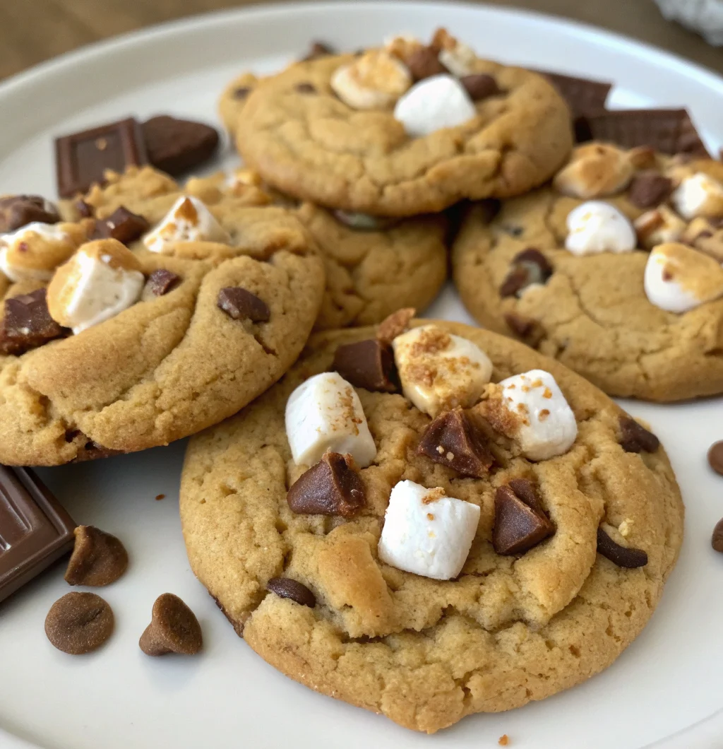 Peanut Butter S’mores Cookies – Chewy Sandwich Treats