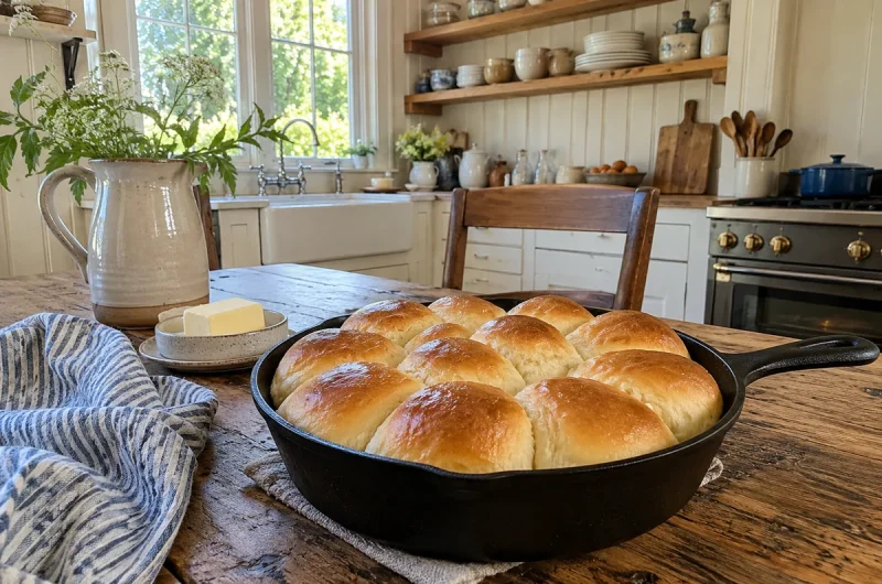 Homemade Dinner Rolls (Soft Skillet Dinner Rolls)