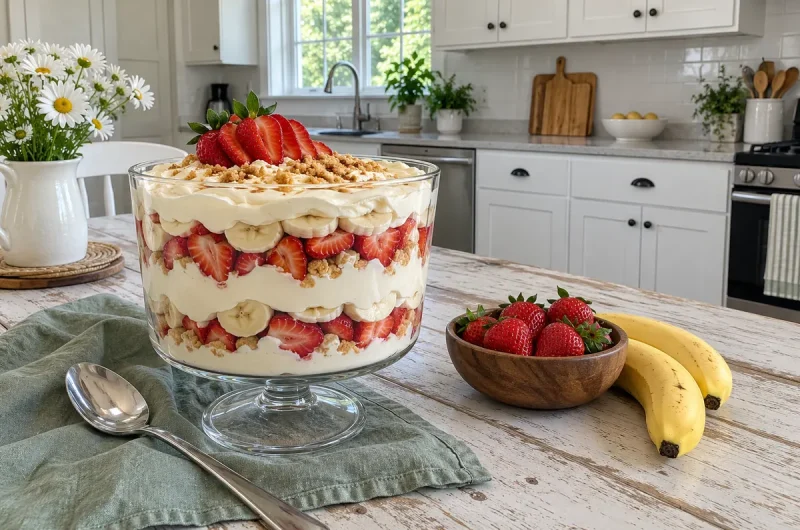 Strawberry Banana Cheesecake Salad (Easy No-Bake Dessert)